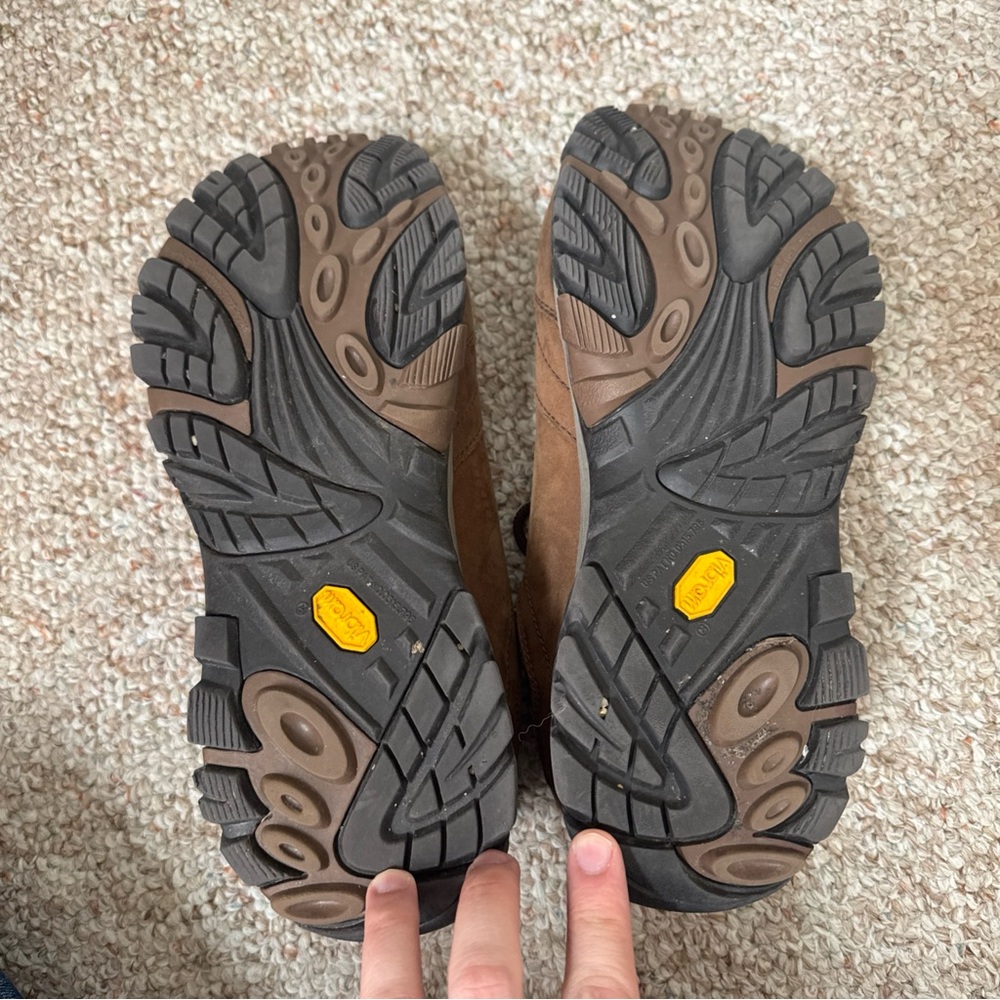 Merrell Men’s Moab Adventure Waterproof Brown Leather Shoes 10.5 Vibram - Picture 11 of 11